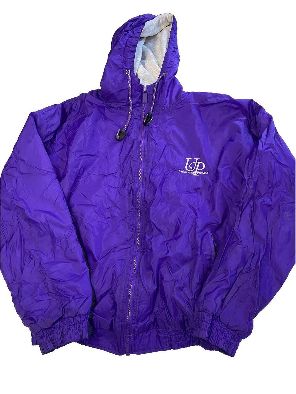 Mens GEAR Purple Vintage University Of Portland Lined Jacket Sz M